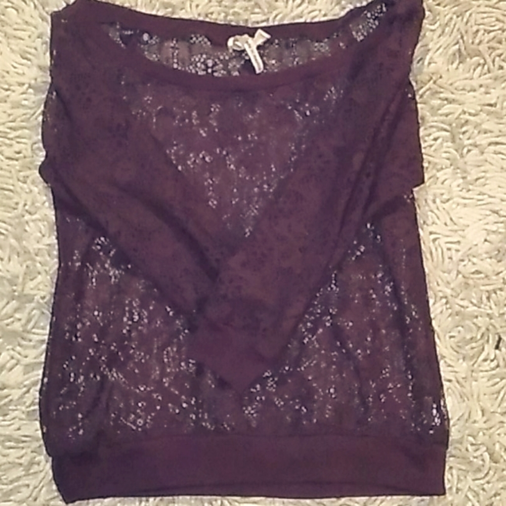 Purple lace London sleeve top
